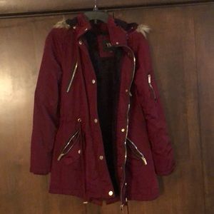 Women’s maroon winter coat